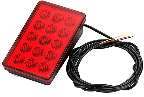 Baceyong terzo kit luce freno posteriore lampeggiante lampeggiante, universale 15 LED posteriore 3 ° strobo lampeggiante indicatore luminoso