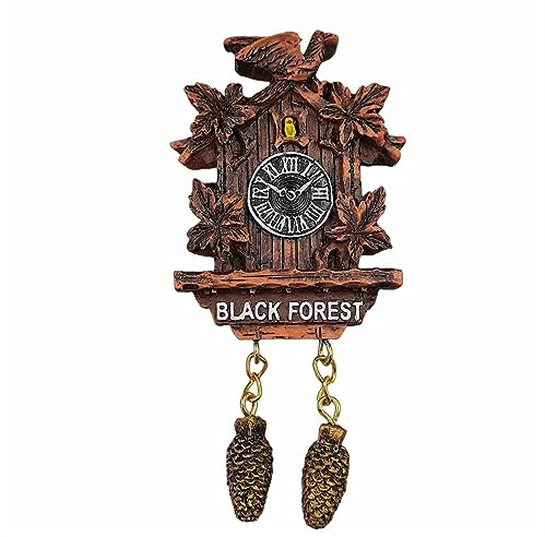 Tianfulai Kühlschrankmagnet, Motiv: Schwarzwald, Deutschland, Kuckucksuhr, traditioneller Stil, 5,3 x 10,9 cm, Polyresin, 1 Stück