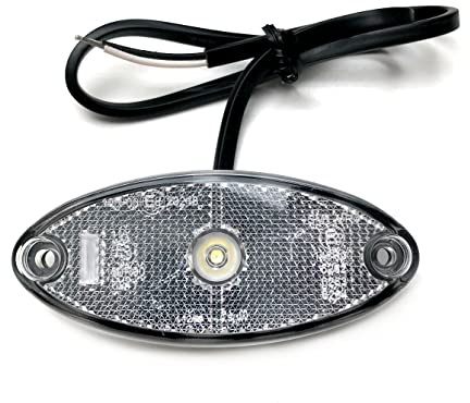 MelTruck® LED Begrenzungsleuchte Positionsleuchte Seitenleuchte E9 für LKW PKW Anhänger (Weiß Basic)