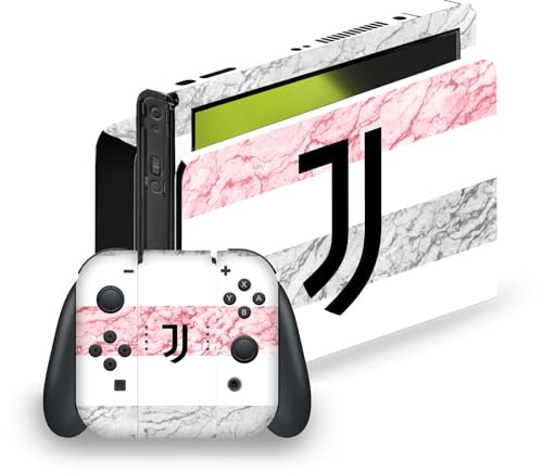 Head Case Designs Offizielle Juventus Football Club Away 2023/24 Match Kit Vinyl Haut Gaming Aufkleber Abziehbild Abdeckung kompatibel mit Nintendo Switch OLED Bundle