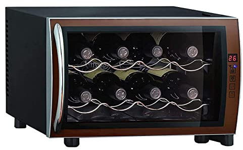 SmPinnaA Mini Refroidisseur À Vin De 8 Bouteilles, Petit Comptoir, Cave À Vin Thermoélectrique, Réfrigérateur, Armoire À Vin avec Réfrigérateur, Armoires De Bar pour Alcool Et Boissons