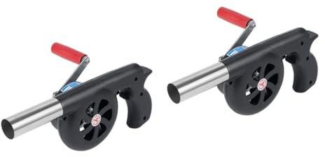 BESPORTBLE Lot De 2 Ventilateurs De Camping pour Barbecue Souffleurs À Main Portables en Plastique Robuste Et en Acier Inoxydable