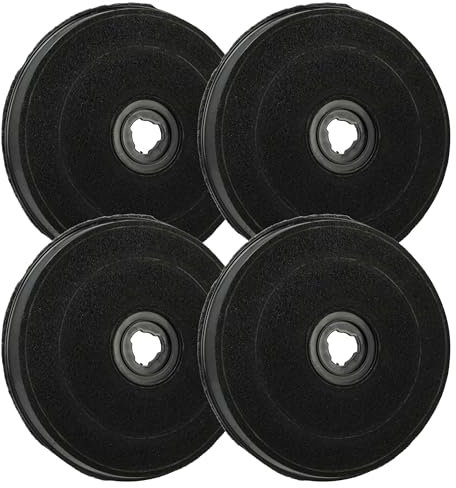 vhbw 4x Activated Carbon Filter compatible with Miele DA14555LW, DA146DB, DA14555DB, DA65I, DA146LIWS, DA150EDST Extractor Hood - 23 cm