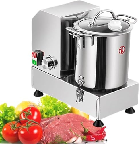 STMKB Elektrischer Gemüsezerkleinerer, 6L/9L/15L Fleischwolf Gemüsezerkleinerer, Stufenlose Geschwindigkeitseinstellung, Küchenmaschine Geeignet Für Kartoffeln, Zwiebeln, Ingwer, Kohl