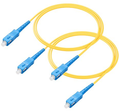 PNGKNYOCN Cavo patch in fibra SC, 2 pacchetti OS2 SC/UPC Cavo patch in fibra ottica simplex monomodale 9/125um OD-3,0mm (1M/3.2FT)