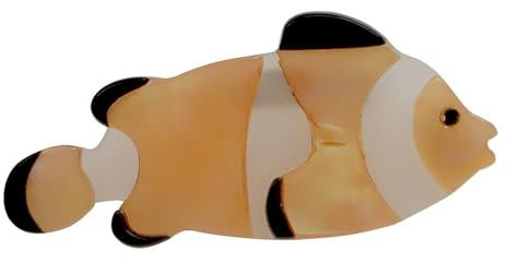 Acryl-Brosche mit tropischem Fisch, Tier-Anstecknadel, Metall Zink Acryl