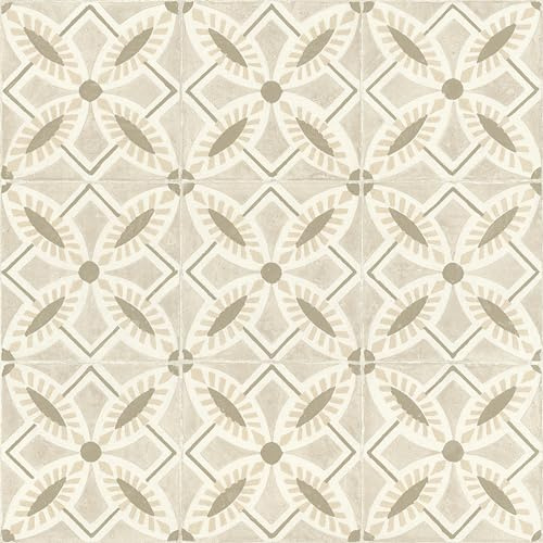 Rasch Tapete 410266 - Gemusterte Vliestapete mit Fliesen-Optik in Beige und Sand aus der Kollektion Beachhouse