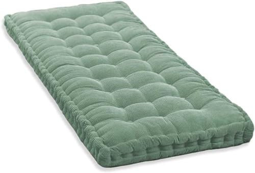 Bänkdyna Inomhus/Utomhus Möbler Bänkdyna 60/70/80/90/100/120/160 Trädgård Tjocka Sittdynor Bänk Sittdynor Loveseat Stol Dynor(Grön,170x50 cm)