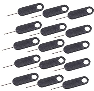 LRXIYODE Extracteur Plateau Sim Lot 15 Pièces, Outil Éjection Broche Mobile Polyvalent en Alliage Aluminium, Léger Et Compact pour Modèles Variés Téléphones, Couleur Argentée