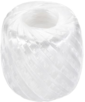 sourcing map Cuerda de nailon y plástico de poliéster de 135 m, 30 mm, embalaje doméstico para jardinería, manualidades, color blanco