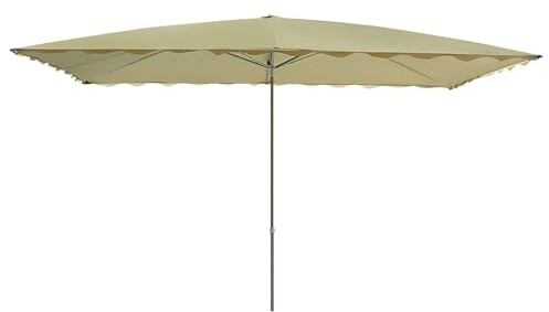 Parasol de terrasse rectangulaire 250 x 200 cm, 300 x 200 cm, 300 x 250 cm, parasol portable d'extérieur avec 6 baleines durables pour plage, jardin et terrasse