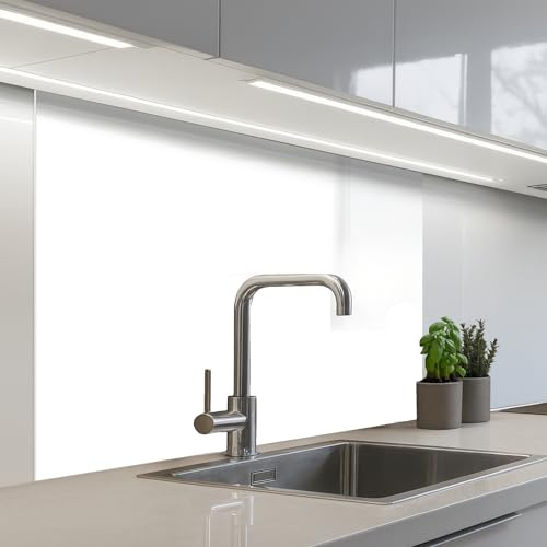 KitchenYeah© Splashback for Kitchen self-Adhesive Back Splashes Kitchens | 32x39 / 80x100 cm - Splash Guard Decor White - Interior - Patterns