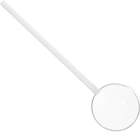 HIAKDOFT High Borosilicate Glass Soup Spoon Transparent Decorative Tea and Dessert Spoon Handheld Mixing Teaspoon for Cold Drinks Milk and Oil Practical Kitchen Utensil for Home Use