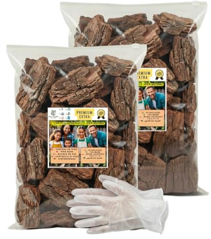 OLD TERRA NATURAL Extragrande. Corteza de Pino Extra para terrarios, Plantas orquideas y Cuidado de Jardin (X1, Tamaño Extragrande)