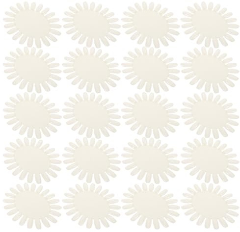Gogogmee Roue de Présentation d'Échantillons d'Ongles Ovales en Plastique Blanc Naturel 20 Capsules pour Nail Art Professionnel et Particulier Nuancier de Vernis à Ongles Accessoire Nail