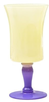 LJHFG63KUYT Verres Verres à pied colorés, gobelets en cristal de 400 ml for eau, jus, vin et cocktails pour jus(Yellow)