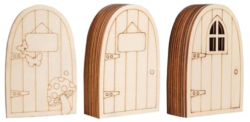TOMETURE Ornamenti Natalizi in Legno 30 Pezzi Casette da Decorare per Decorazioni Casa e Accessori Cucina Fai da Te