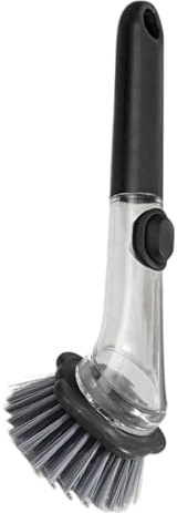 Cepillo lavavajillas con dosificador de jabón,Estropajo Manual Ergonómico - Cepillo Lavavajillas | Lavar Ollas Sartenes Fregadero Cocina Hogar Residencias Electrodomésticos
