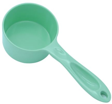 Hemobllo Cuchara para Pienso Perro de Plástico Seguro con Mango Ergonómico y Orificio para Colgar Taza Medidora para Comida de Gato Perro y Pájaro S Color Verde