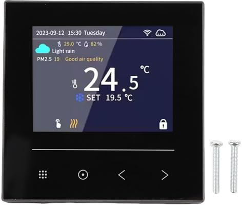 Smart Termostat WiFi APP Kontroll LCD-färgskärm Hög noggrann temperaturkontroll för väggugn Hemvärmesystem ABS-material