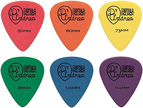 D'Andrea TD351 Formula Delrex Gitarrenplektren, 0,88 mm, 12-teilig, grün, 0,88 mm, mittelschwer