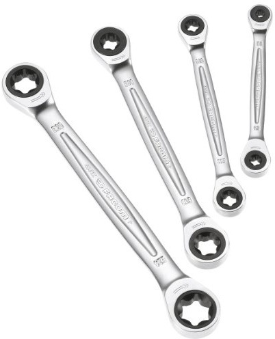 FACOM Jeu de 4 Clés Polygonales Torx à Cliquet Précises Rapides et Innovantes - 464TX.J4PB