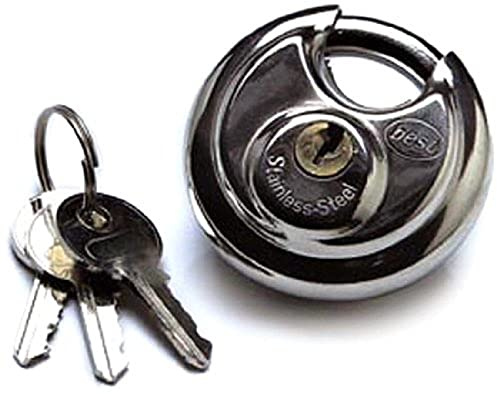 Bulk Hardware BH01711 Cadenas disque en Acier Inox, 50 mm