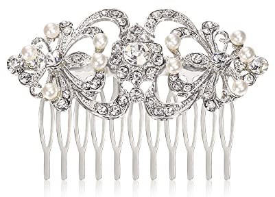 EVER FAITH® österreichischen Kristall Blume Muster Braut Haarkamm Haarschmuck N03785-1