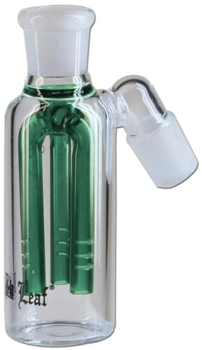 Black Leaf Vorkühler 3-Arm-Perkolator 2x NS 18.8 Glas Bong Wasserpfeife (grün)