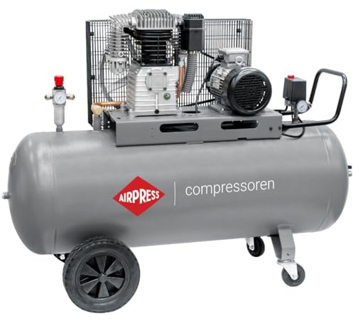 Airpress® Compressore ad aria compressa 5,5 CV 4 kW 11 bar 270 litri caldaia 400 Volt grande compressore a pistone lubrificato ad olio HK 700-300