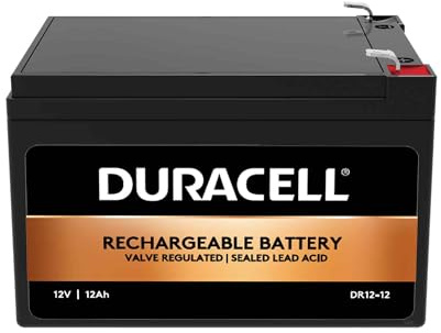 Duracell Original DR12-12 12V 12Ah Sealed Lead Acid Battery Alarms Lighting UPS Scooter Valve Regulated SLA Battery Replaces RBC4 | GP12120F2 | LSLA12-12 | LC-RA1212PG1 | NP12-12 | V143201 | Y12-12