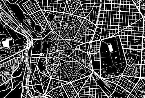 Mapa decorativo de Madrid