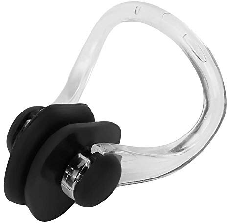 VGEBY1 Schwimm-Nasenklemme, einfache wasserdichte Silikon-Nasenklemme zum Schutz des Schwimmtrainings(SCHWARZ)