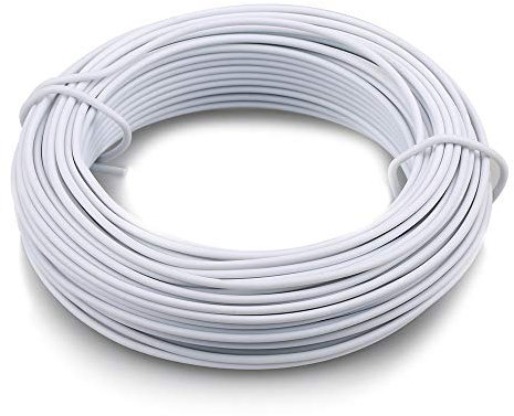 KINGLAKE Filo per Piante da 2 mm 20 m Filo da Giardino Filo per Piante per Supporto per Alberi di Piante, Bianco