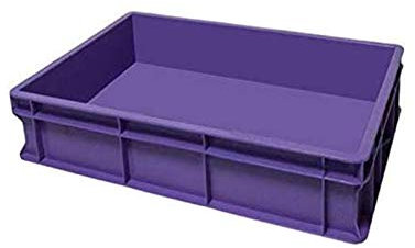 Genus Dei Cassetta Service polietilene Uso Alimentare 60x40cm h10cm Lilla sovrapponibile Professionale per Pizza Impasto Pane Pasta