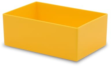1a-TopStore 25 Stück Einsatzkasten Serie E63/4, GELB, 162x108x63 mm, aus Polystyrol, Industrienorm, für Schubladen, Sortimentskästen, Werkbänke etc.
