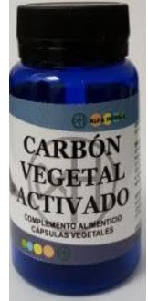 ALFAHERBAL CARBON VEGETAL ACTIVADO 60cap. VEGAN – gélules qui facilitent la supplémentation quotidienne, boîte de 60 gélules, à prendre régulièrement selon la dose conseillée et facilite la prise en c