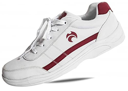 Henselite Mens Victory VSL Sports Shoes-Color White Maroon-Size 8