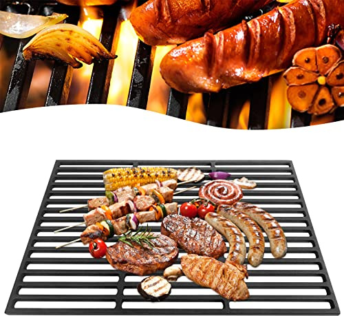UISEBRT Gusseisen Grillrost - 54 x 34cm Emailliert Gussrost Grillgitter Grillaufsatz Grill Zubehör für BBQ, Gasgrill, Holzkohlegrill - Hochwertiger Grillplatten