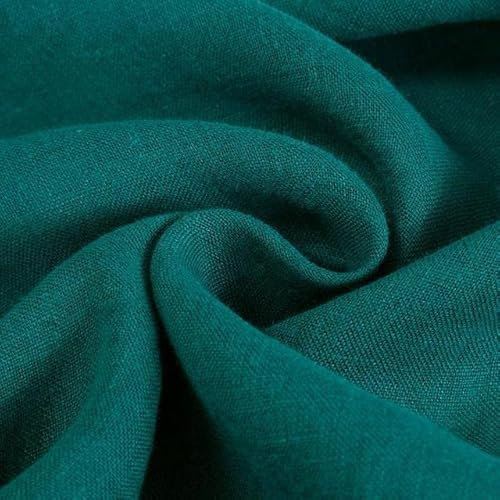VIXDA Weicher gewaschener Leinenstoff Leinenstoff Flachsstoff für Kleider, Hemden, Hosen, Schwarz Weiß Grau Grün Blau Gelb Meterware