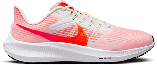 NIKE DH4071-102 Air Zoom Pegasus 39 Sneaker Adult White/Total Orange-Bright Crimson-Black 42.5