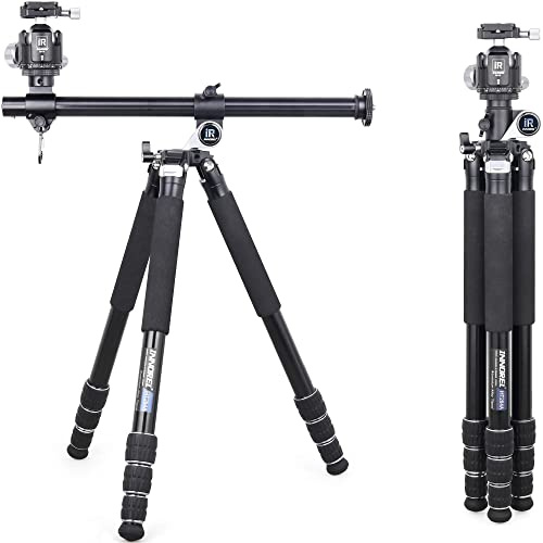INNOREL HT284A trípode Horizontal para cámara de 75 Pulgadas con Cabeza de Bola de Baja Gravedad de 44 mm y Columna Central, trípode CNC de aleación de Aluminio para cámara réflex Digital