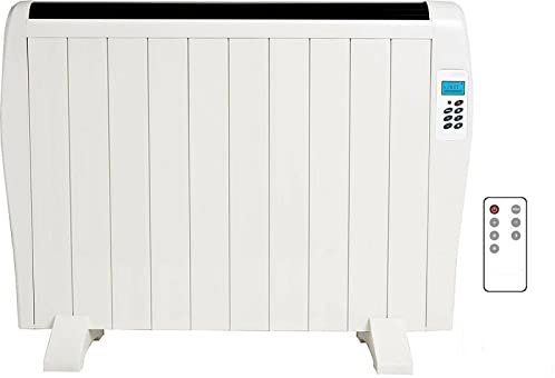 Calentador de Espacio portátil, Calentadores eléctricos para Interior Calentador de Panel eléctrico Radiador 1.5KW Montado en la Pared con Temporizador Convector Aluminio para Oficina Dormitorio Esc