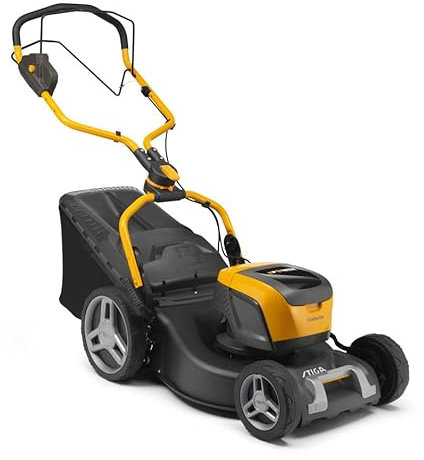 Stiga Lawnmower Combi 548E s Kit Four-Wheeled Self-Propelled Rotary Mower 48cm c/w 2 x 4Ah Batteries & Charger