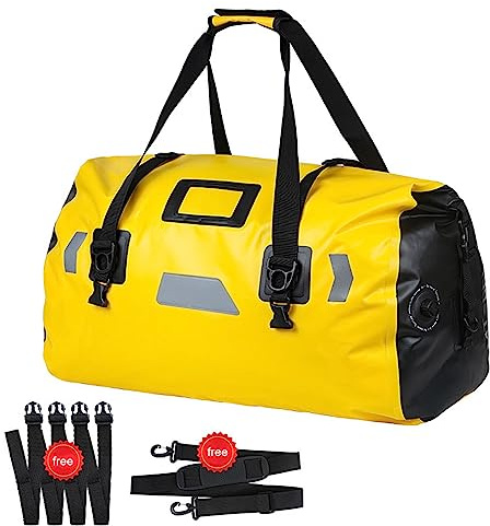 Shkalacar Wasserdichte PVC-Tasche für Motorrad und Outdoor-Aktivitäten, 30L-66L, reflektierend