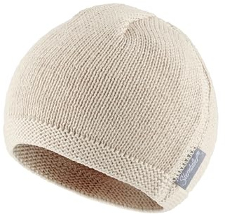 Sterntaler OCS Strickmütze - Klassische Babymütze aus Baumwollgarn (Bio) - Unisex Übergangsmütze ab Geburt - Basic Kopfbedeckung - Beanie Mütze einfarbig - Größe 37, Farbe beige