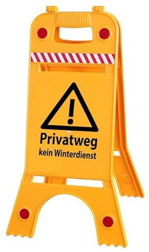Warnaufsteller Dachaufsteller - Achtung! Privatweg Kein Winterdienst - Gr. ca. 28 x 64 cm – 308541/7
