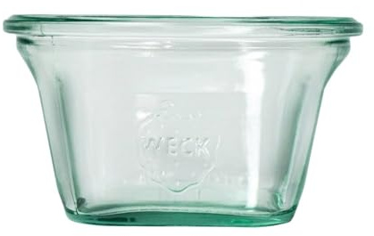 Weck Quadro 290 ml 6-teiliges Glas zum Einmachen von Konserven, Säften, luftdichtes Aufbewahren von trockenen Zutaten