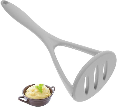 ABOOFAN Potato Ricer Grey Silicone Kitchen Gadget with Comfortable Grip for Easy Fruit and Vegetable Mashing Lightweight Food Pressing Tool for Home Cooking