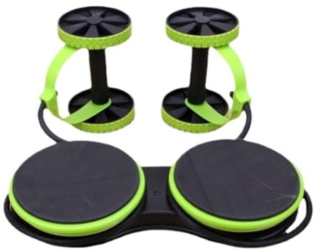 NMGHUTE Bauchroller Bauchmuskeltrainer Bauchtrainer 5-in-1 Multifunktions-Core-Bauchmuskeltraining Bauchmuskelradmaschine Bauchroller Heimfitnessgerät Bauchrad Bauchtrainer ab Roller(Grün)